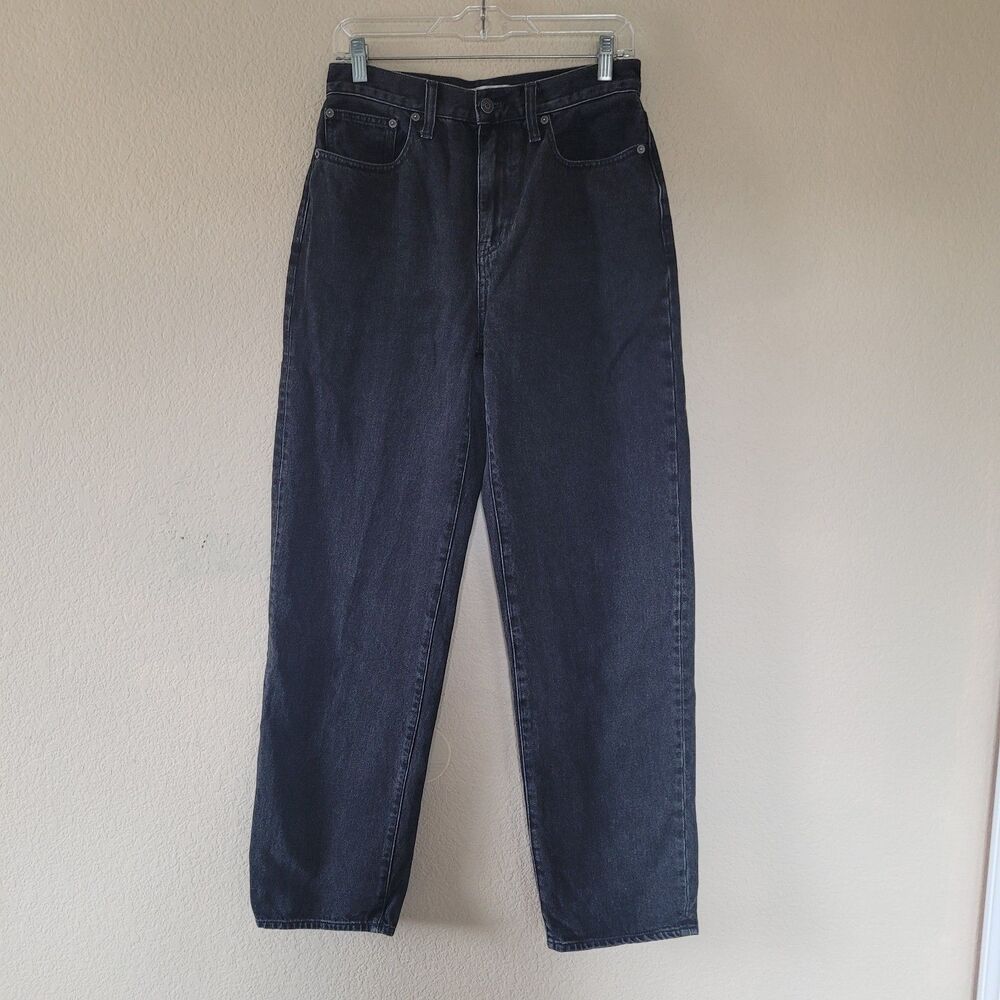 Madewell Womens Baggy Straight Jeans Size 26 Dark Rigid 100% Cotton Casual